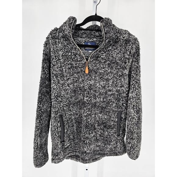 Simply Southern Jackets & Blazers - Simply Southern Womens Sz M gray sherpa fleece 1/4 zip pullover Super Soft